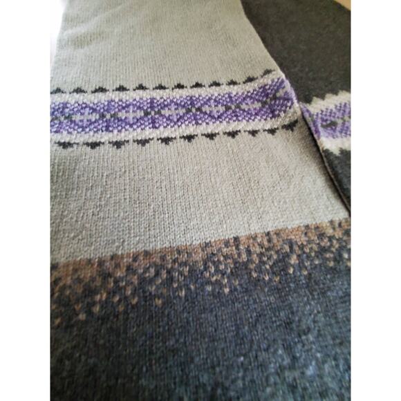 Saks Fifth Avenue Women 100% Lambswool Scarf Green One Size - Picture 3 of 3